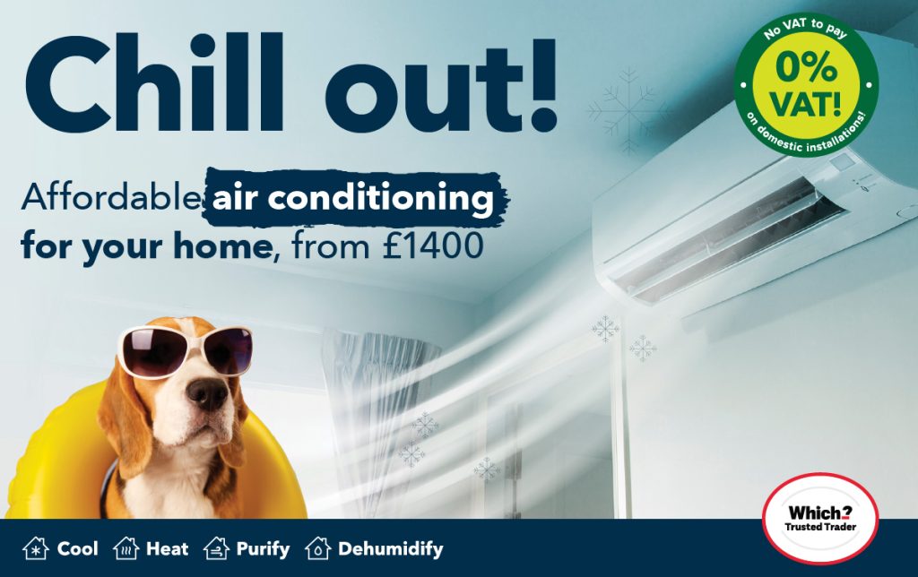 Chill out with affordable air conditioning banner.