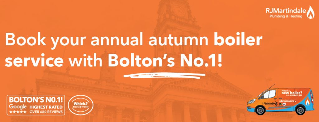 Boiler servicing graphic for autumn boiler service by RJ Martindale