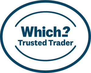 Navy Which Trusted Trader logo.