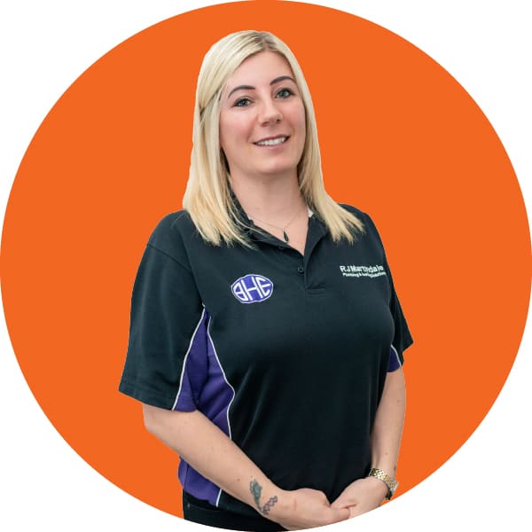 Half body photograph of Kathryn, part of the RJ Martindale team.